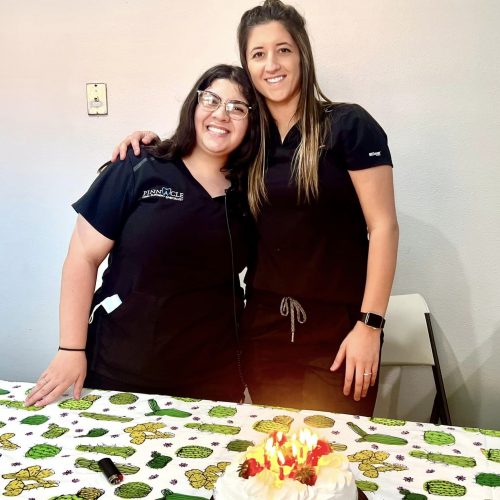 Pinnacle Oral Surgery Staff with Cake